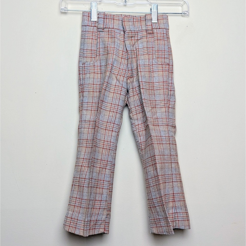 Vintage 70s Jack Tar Kids Flare‎ Pants Bell Bottoms Patterned Hippie Toddler 3T